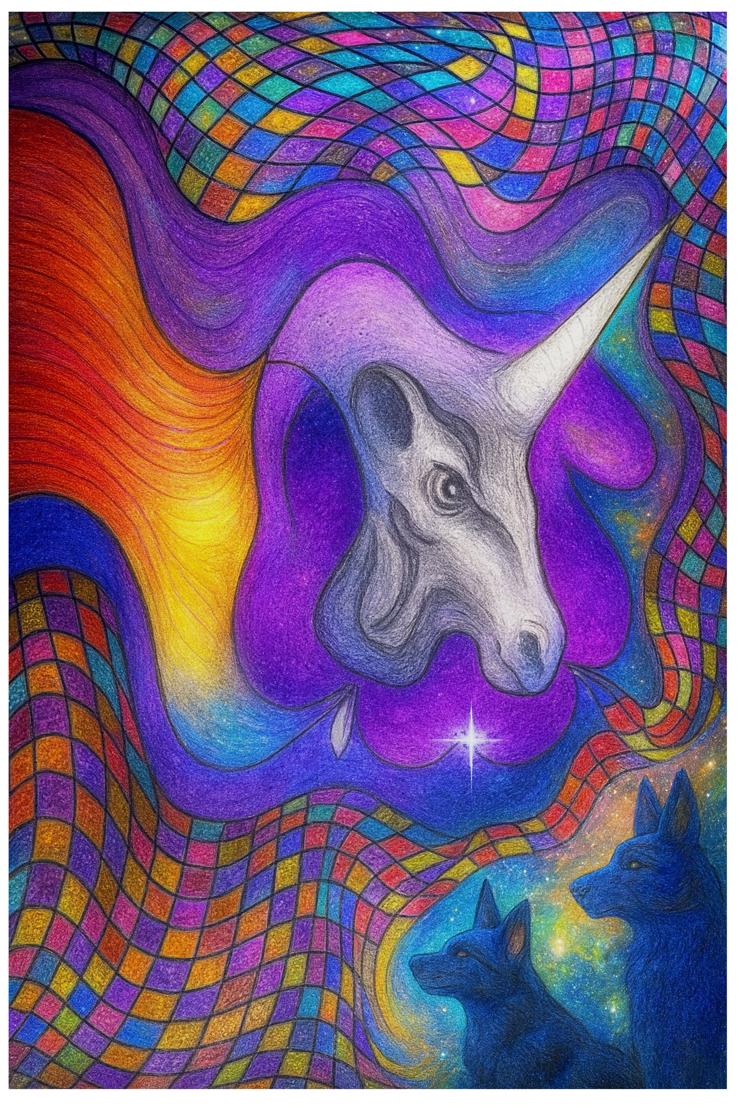 Wolves Watching Unicorn